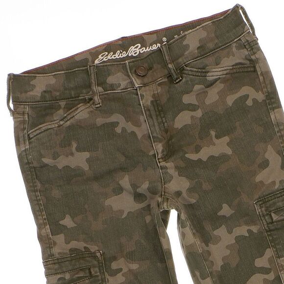 Eddie Bauer Curvy Skinny Cargo Jeans Size 4 Womens Camouflage Stretch 27x27 - Picture 2 of 11